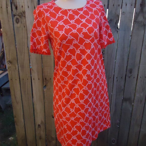 NEW Draper James Orange XS Slip Knot Knit Nautical - Picture 1 of 16
